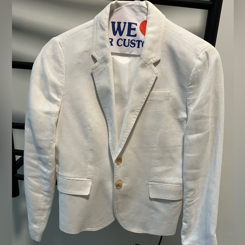 Women’s JCrew size 6P white linen blazer
